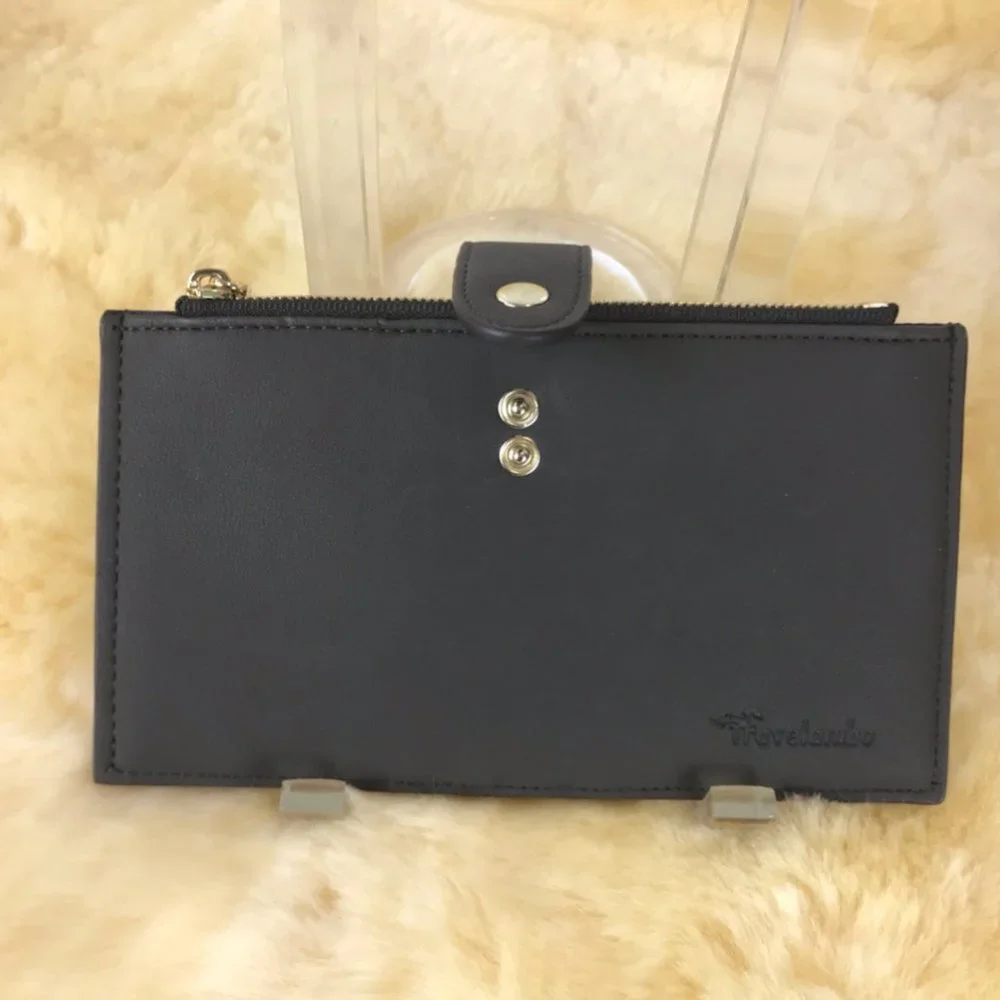 Grey Vegan leather Travelambo Wallet
